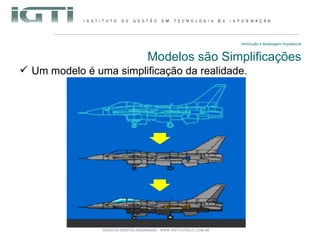 Introdução à Modelagem Arquitetural Modelos são Simplificações Um modelo é uma simplificação da realidade. 