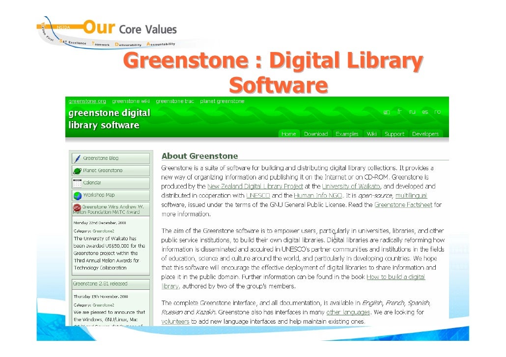 Greenstone & Dspace