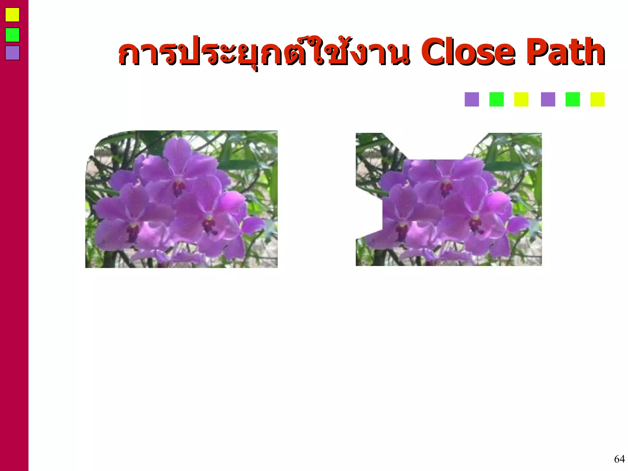 การประยุกต์ใช้งาน  Close Path 