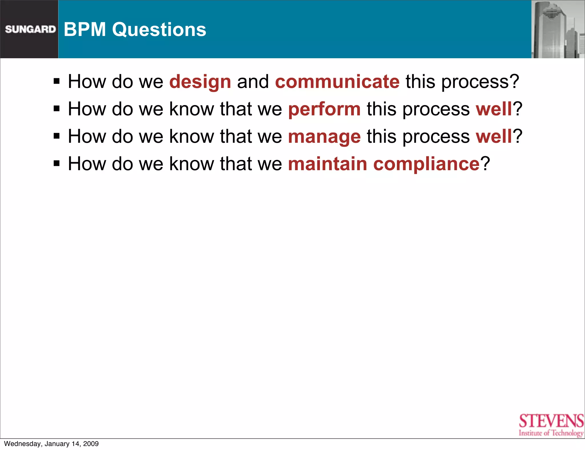 From Process Management to Process Innovation