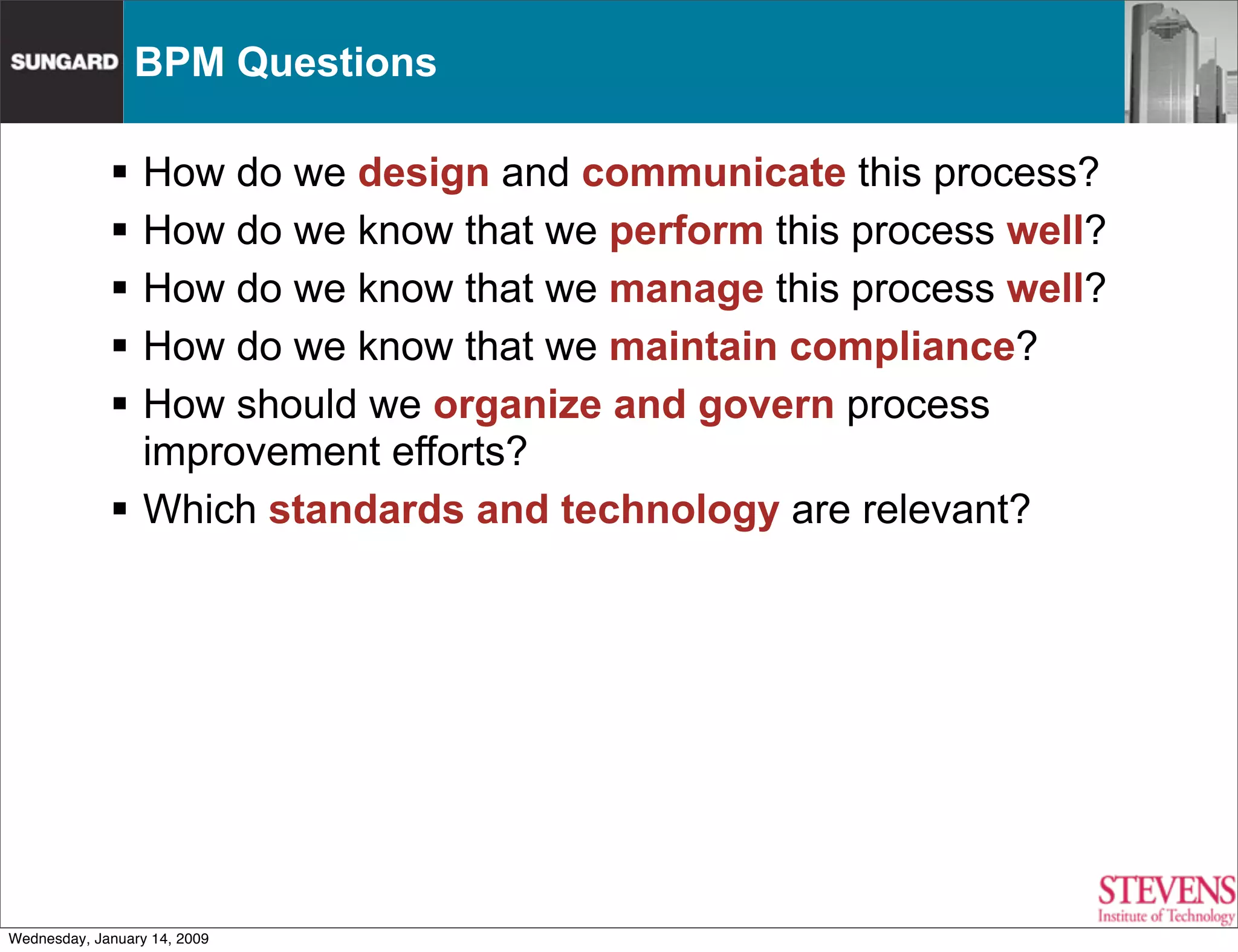 From Process Management to Process Innovation
