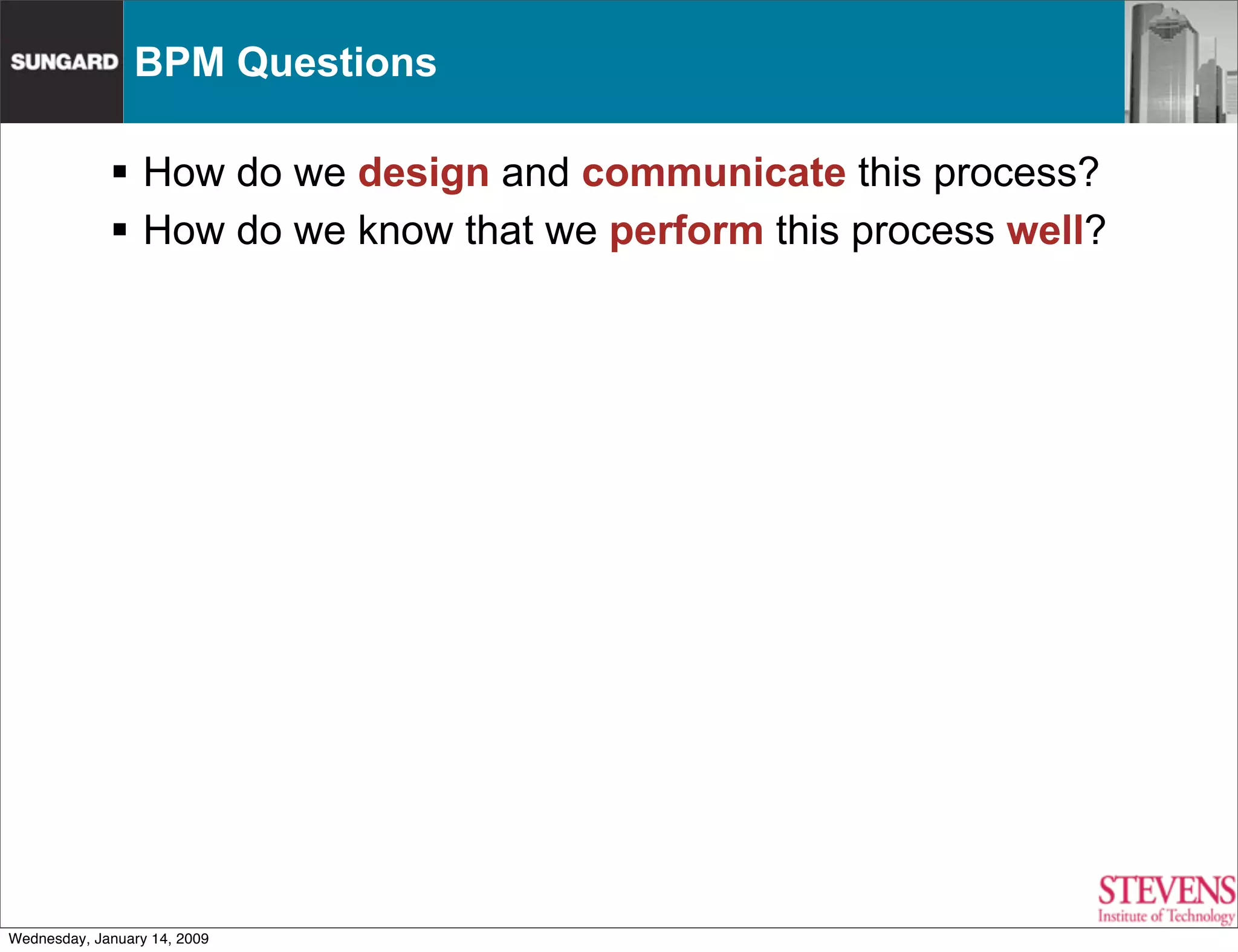 From Process Management to Process Innovation