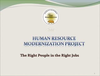 The Right People in the Right JobsThe Right People in the Right Jobs
1
 