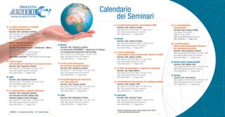 INSIEME NEL MERCATO ESTERO 
Calendario 
dei Seminari 
Russia 
Docente: Dott. Gianfranco Ardenti, 
con intervento di INFORMEST - Agenzia per lo Sviluppo 
e la Cooperazione Economica Internazionale 
Data: mercoledì 03/12/2008 (dalle 15.00 alle 18.00) 
Sede: Sala Grasselli Camera di Commercio, 
Piazza della Vittoria n. 3 - Reggio Emilia 
La fiera come primo passo 
per entrare in un paese straniero 
Docente: Dott. Gianfranco Ardenti 
Data: giovedì 11/12/2008 (dalle 15.00 alle 18.00) 
Sede: Sala Grasselli Camera di Commercio, 
Piazza della Vittoria n. 3 - Reggio Emilia 
Gli aspetti doganali nel commercio 
con i paesi extra UE 
Docente: Dott. Fabrizio Ceriello 
Data: giovedì 15/01/2009 (dalle 15.00 alle 18.00) 
Sede: Sala Grasselli Camera di Commercio, 
Piazza della Vittoria n. 3 - Reggio Emilia 
India 
Docente: Dott. Alessandro Fichera 
Data: giovedì 22/01/2009 (dalle 15.00 alle 18.00) 
Sede: Sala Grasselli Camera di Commercio, 
Piazza della Vittoria n. 3 - Reggio Emilia 
I trasporti internazionali e gli Incoterms 2000 
Docente: Dott. Fabrizio Ceriello 
Data: giovedì 29/01/2009 (dalle 15.00 alle 18.00) 
Sede: Sala Grasselli Camera di Commercio, 
Piazza della Vittoria n. 3 - Reggio Emilia 
Brasile 
Docente: Dott. Fabrizio Ceriello 
Data: mercoledì 04/02/2009 (dalle 15.00 alle 18.00) 
Sede: Sala Grasselli Camera di Commercio, 
Piazza della Vittoria n. 3 - Reggio Emilia 
I rischi da affrontare: 
rischio paese, rischio commerciale, rischio di credito 
Docente: Dott. Antonio Di Meo 
Data: giovedì 12/02/2009 (dalle 15.00 alle 18.00) 
Sede: Sala Grasselli Camera di Commercio, 
Piazza della Vittoria n. 3 - Reggio Emilia 
Le forme di pagamento e i rapporti con le banche 
Docente: Sig. Sergio Manini 
Data: giovedì 26/02/2009 (dalle 15.00 alle 18.00) 
Sede: Sala Grasselli Camera di Commercio, 
Piazza della Vittoria n. 3 - Reggio Emilia 
I finanziamenti internazionali ed il sostegno pubblico 
Docente: Dott. Andrea Tirelli 
Data: giovedì 12/03/2009 (dalle 15.00 alle 18.00) 
Sede: Sala Grasselli Camera di Commercio, 
Piazza della Vittoria n. 3 - Reggio Emilia 
Stati Uniti 
Docente: Dott. Giovanni Toschi 
Data: mercoledì 18/03/2009 (dalle 15.00 alle 18.00) 
Sede: Sala Grasselli Camera di Commercio, 
Piazza della Vittoria n. 3 - Reggio Emilia 
LEGENDA: = Seminario formativo = Incontro Paese 
La contrattualistica 
internazionale 
Docente: Dott. Antonio Di Meo 
Data: giovedì 26/03/2009 
(dalle 15.00 alle 18.00) 
Sede: Sala Grasselli Camera di Commercio, 
Piazza della Vittoria n. 3 - Reggio Emilia 
Le problematiche 
della commercializzazione all’estero: 
dal segnalatore all’agente 
Docente: Dott. Gianfranco Ardenti 
Data: giovedì 09/04/2009 (dalle 15.00 alle 18.00) 
Sede: Sala Grasselli Camera di Commercio, 
Piazza della Vittoria n. 3 - Reggio Emilia 
Emirati Arabi e Arabia Saudita 
Docente: Dott. Matteo Setti 
Data: giovedì 23/04/2009 (dalle 15.00 alle 18.00) 
Sede: Sala Grasselli Camera di Commercio, 
Piazza della Vittoria n. 3 - Reggio Emilia 
Turchia 
Docente: Dott. Paolo Beltrami 
Data: giovedì 30/04/2009 (dalle 15.00 alle 18.00) 
Sede: Sala Grasselli Camera di Commercio, 
Piazza della Vittoria n. 3 - Reggio Emilia 
Referente CNA Servizio Estero: Monica Dalboni 0522 792813 
E-mail: estero@cnaservizioestero.it 
La cultura all’export e le modalità 
di internazionalizzazione 
Docente: Dott. Gianfranco Ardenti 
Data: mercoledì 29/10/2008 (dalle 15.00 alle 18.00) 
Sede: Aula Magna di palazzo Scaruffi, 
via F. Crispi n. 3 - Reggio Emilia 
Nuove strategie di business: 
processi per l’innovazione 
Docente: Prof. Antonio Catalani - SDA Bocconi - Milano 
Data: venerdì 07/11/2008 
Sede: Corte Villa Spalletti - Via Franceschini, 11 
San Donnino di Liguria - Casalgrande (RE) 
Dott. Ruben Sacerdoti - SPRINT Regione Emilia-Romagna 
Il piano export: 
come pianificare l’ingresso in un nuovo mercato 
Docente: Dott. Gianfranco Ardenti 
Data: lunedì 10/11/2008 (dalle 15.00 alle 18.00) 
Sede: Sala Grasselli Camera di Commercio, 
Piazza della Vittoria n. 3 - Reggio Emilia 
CINA 
Docente: Dott. Gianfranco Ardenti 
Data: giovedì 20/11/2008 (dalle 15.00 alle 18.00) 
Sede: Aula Magna di palazzo Scaruffi, 
via F. Crispi n. 3 - Reggio Emilia 
Le organizzazioni a supporto dell’export 
Docente: Dott. Gianfranco Ardenti, 
con intervento del Dott. Matteo Setti, 
referente Regione Emilia-Romagna 
Data: giovedì 27/11/2008 (dalle 15.00 alle 18.00) 
Sede: Sala Grasselli Camera di Commercio, 
Piazza della Vittoria n. 3 - Reggio Emilia 
