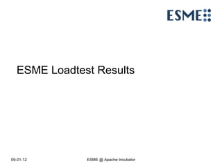ESME Loadtest Results 