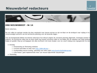 Nieuwsbrief redacteurs 
