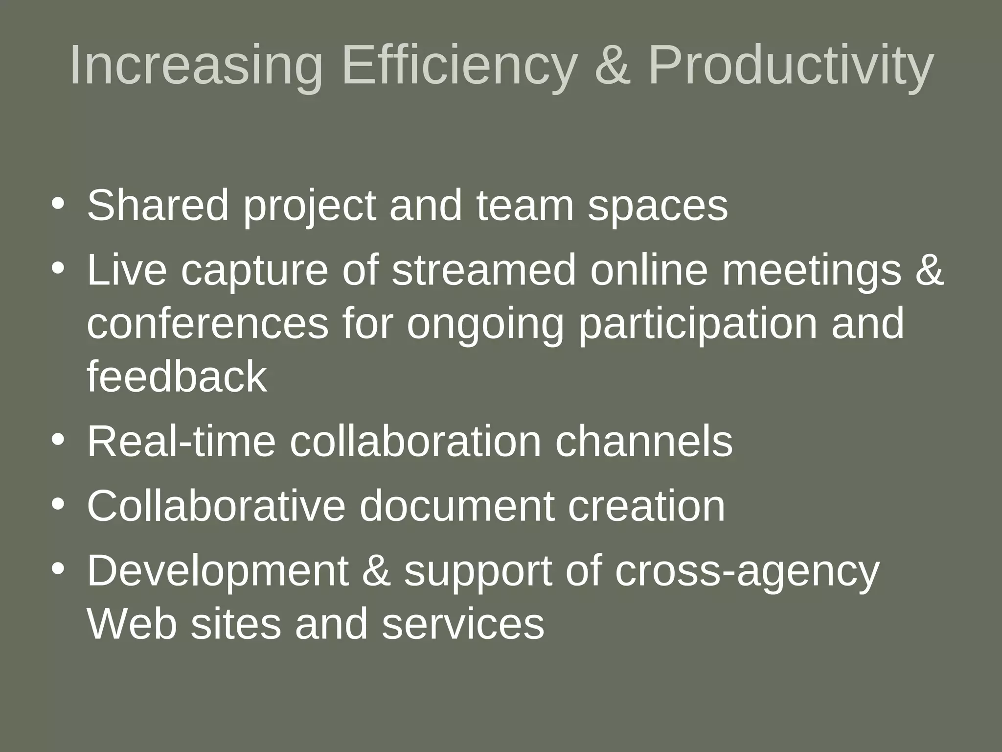 Transformational eGov - GTC SW 2009