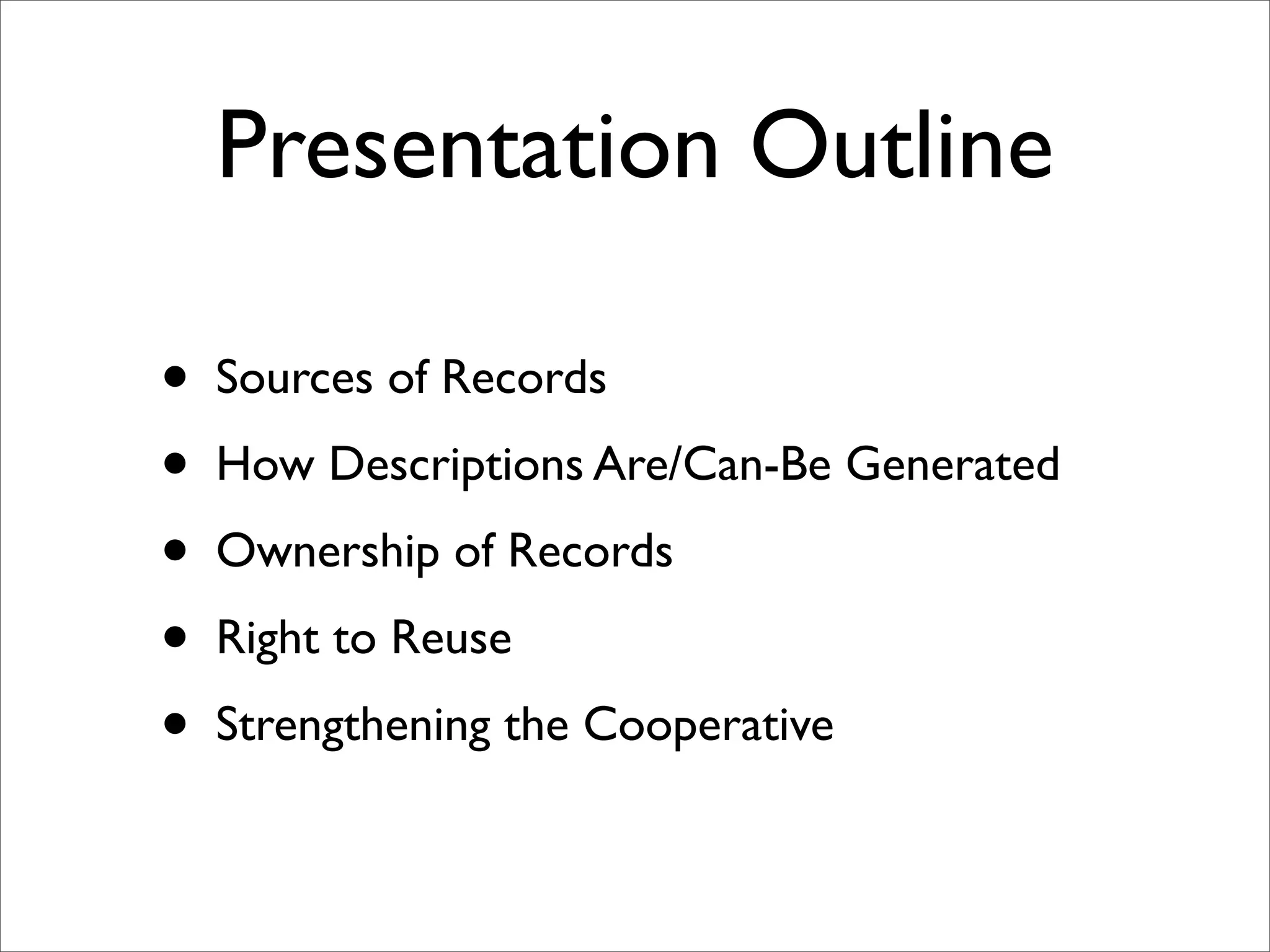 Views on Record Sharing