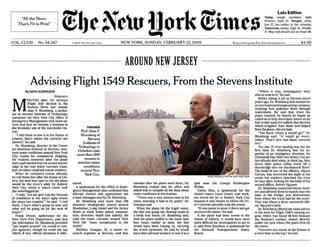 Advising Flight 1549 Rescuers from Stevens Institute