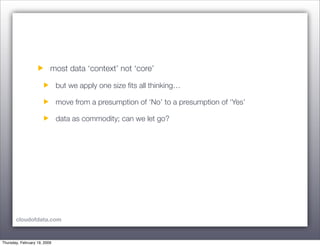 Toward the Data Cloud