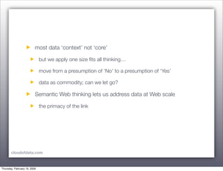 Toward the Data Cloud