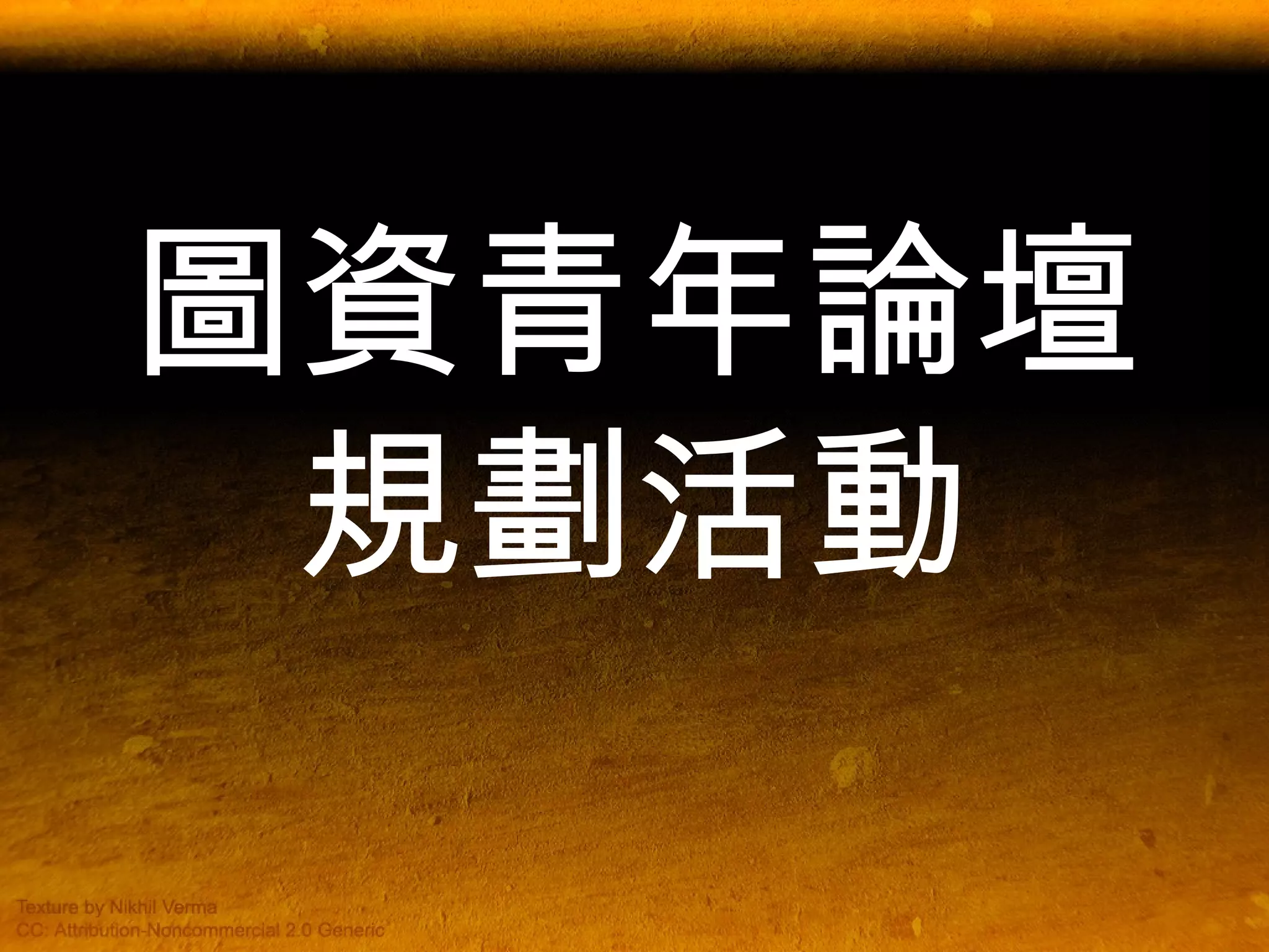 圖資青年論壇規劃活動 