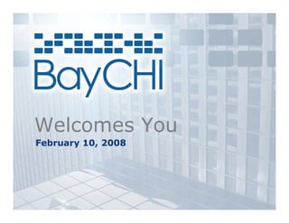 Welcomes You
February 10, 2008
 