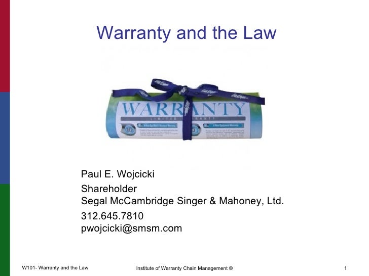 Product Warranty Law