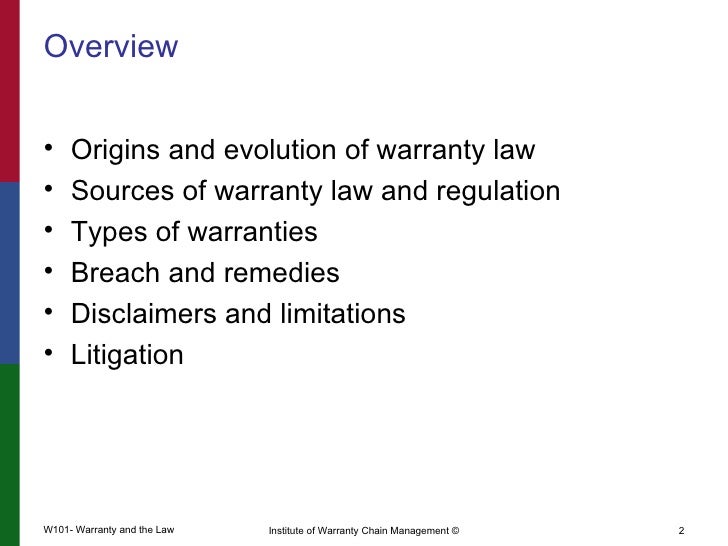 Product Warranty Law