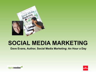 SOCIAL MEDIA MARKETING Dave Evans, Author, Social Media Marketing: An Hour a Day 