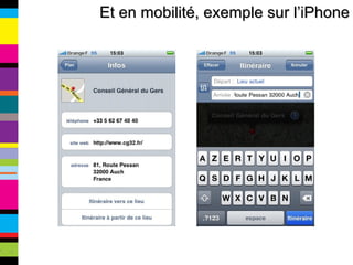 Et en mobilité, exemple sur l’iPhone 