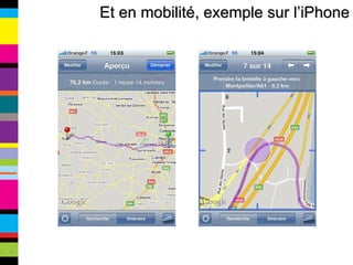 Et en mobilité, exemple sur l’iPhone 