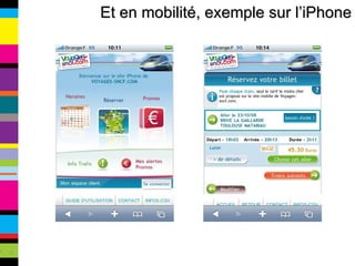 Et en mobilité, exemple sur l’iPhone 