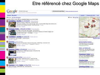 Etre référencé chez Google Maps 