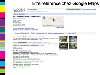 Etre référencé chez Google Maps 