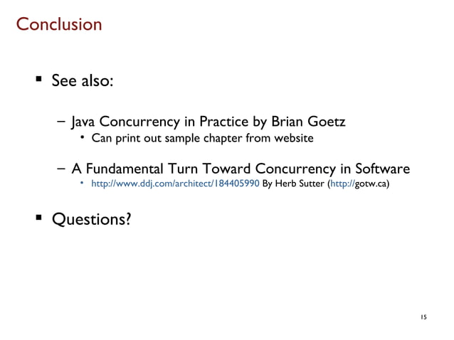 Java Concurrency in Practice | PPT