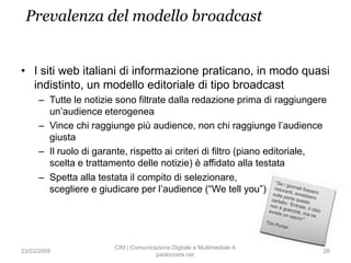L'informazione online in Italia e il caso Corriere.it