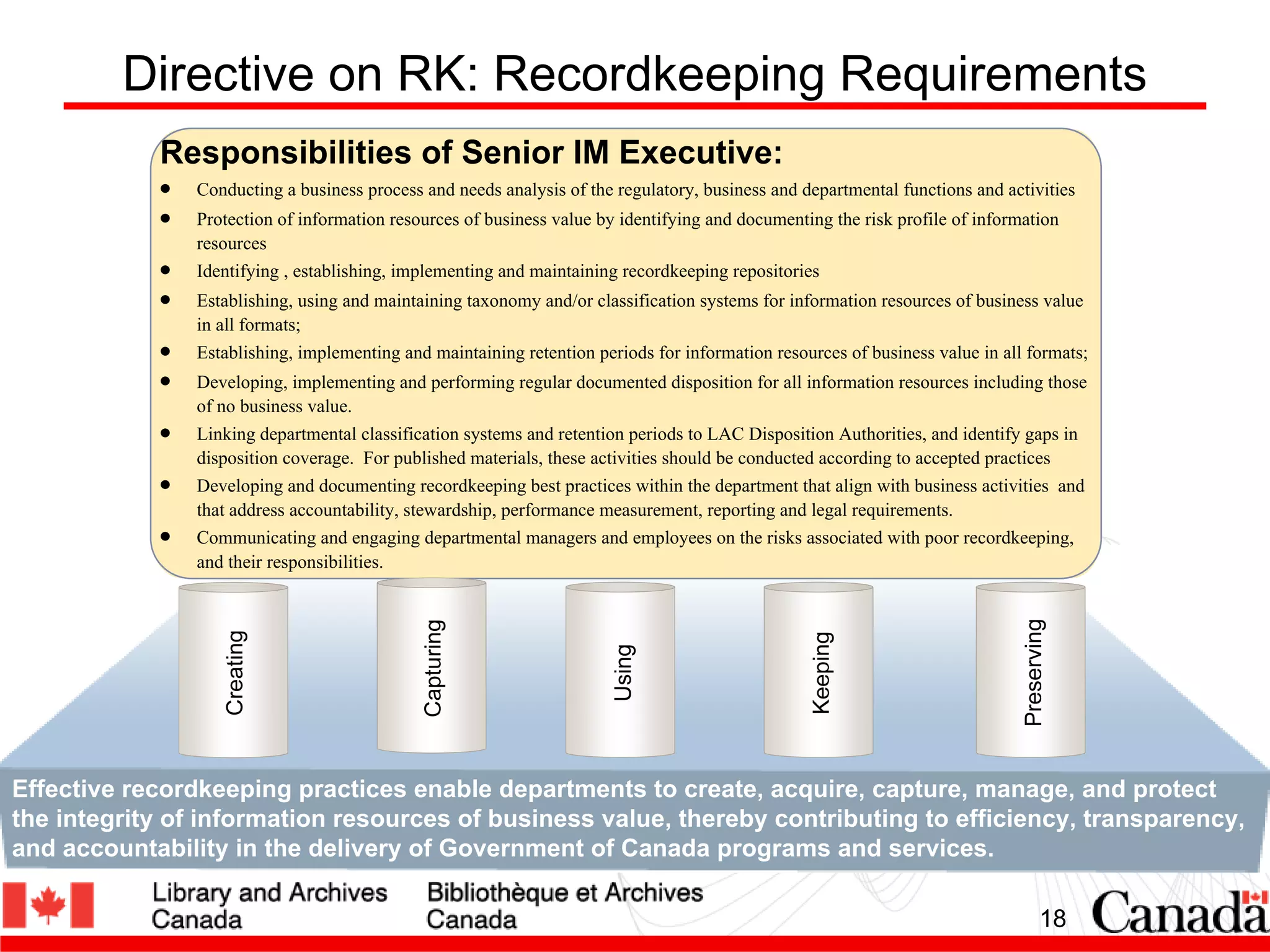 Recordkeeping Directive 101: Everything you wanted to know, but were tooafraid to ask