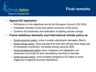 The EU‘s post 2012 Climate Change strategy