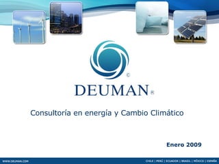 Enero 2009 Consultoría en energía y Cambio Climático 