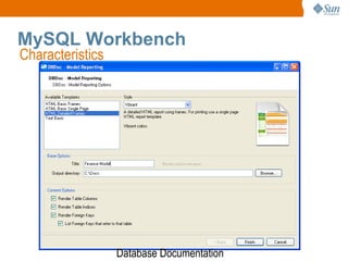 MySQL Workbench Characteristics Database Documentation 