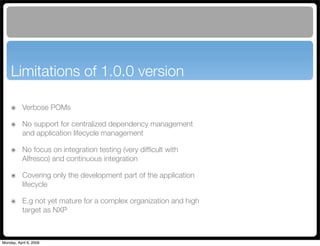 Maven Application Lifecycle Management for Alfresco