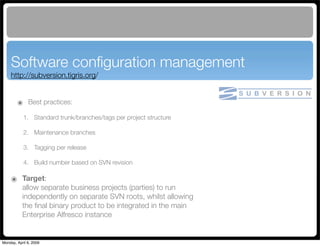 Maven Application Lifecycle Management for Alfresco