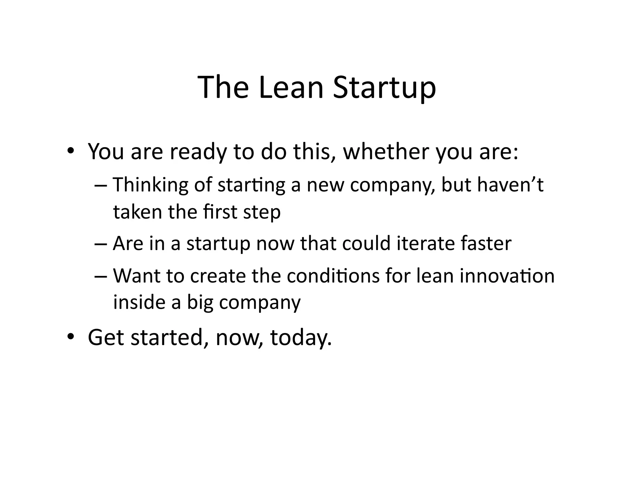 2009 05 01 How To Build A Lean Startup Step By Step