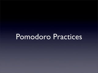 Agile Pomodoro Development
