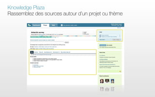 Knowledge Plaza
Rassemblez des sources autour d’un projet ou thème
 