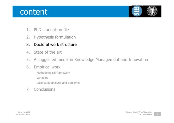 Doctoral thesis innovation