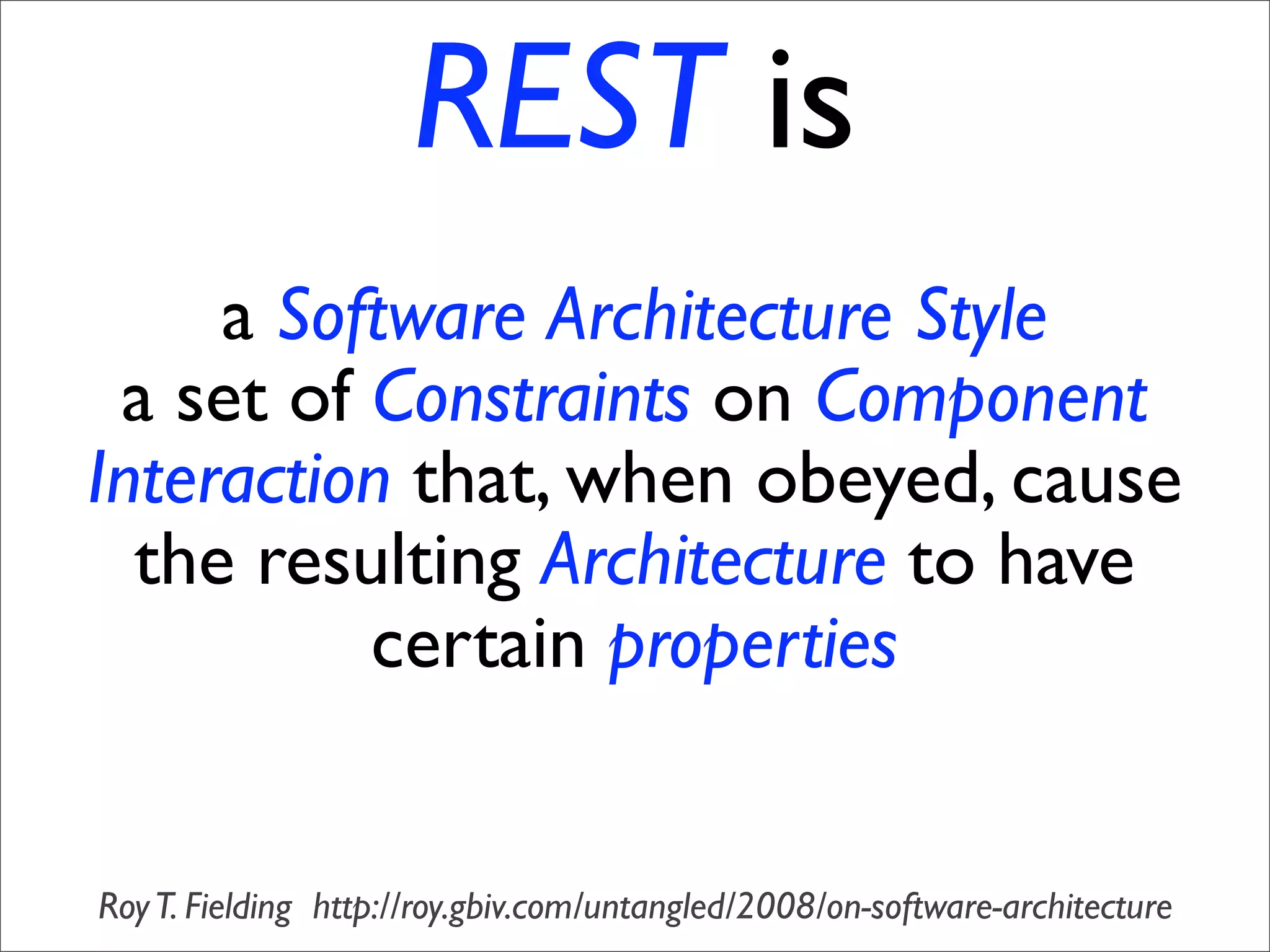 Resource Oriented Architectures