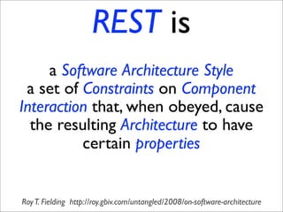 Resource Oriented Architectures