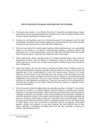 2009 05 20 Oecd Internet Piracy