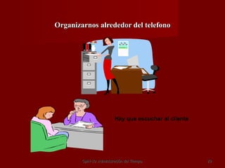 Organizarnos alrededor del telefono GpiH-10. Administración del Tiempo. Hay que escuchar al cliente 