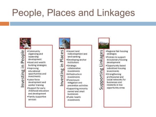 People, Places and Linkages
 