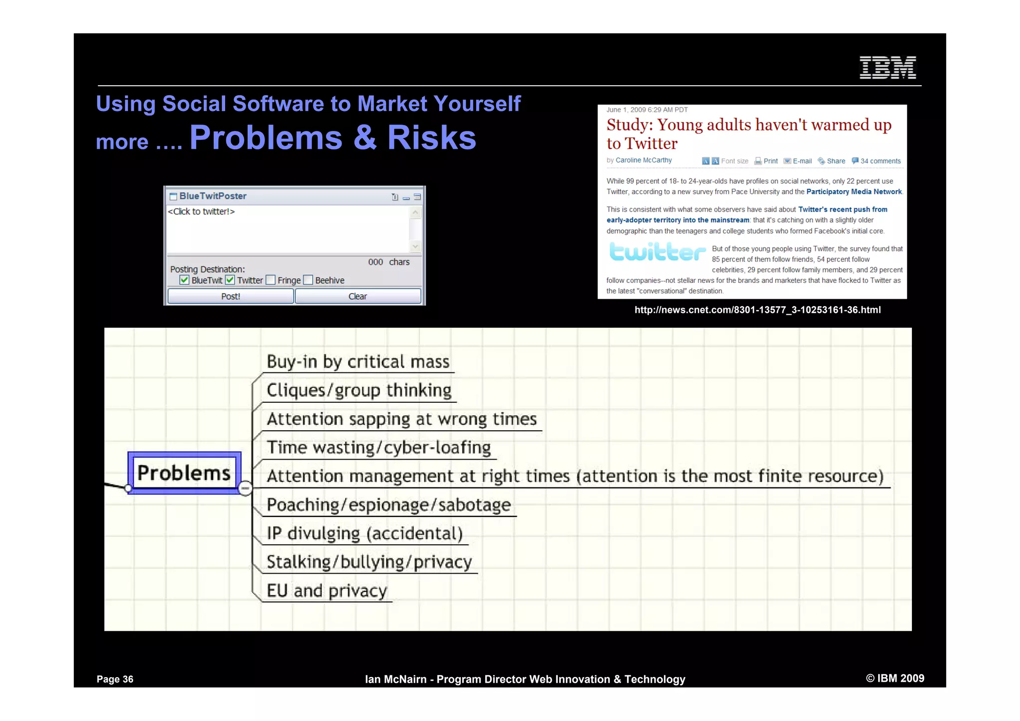 Using Social Software to Market yourself - inside and outside the firewall