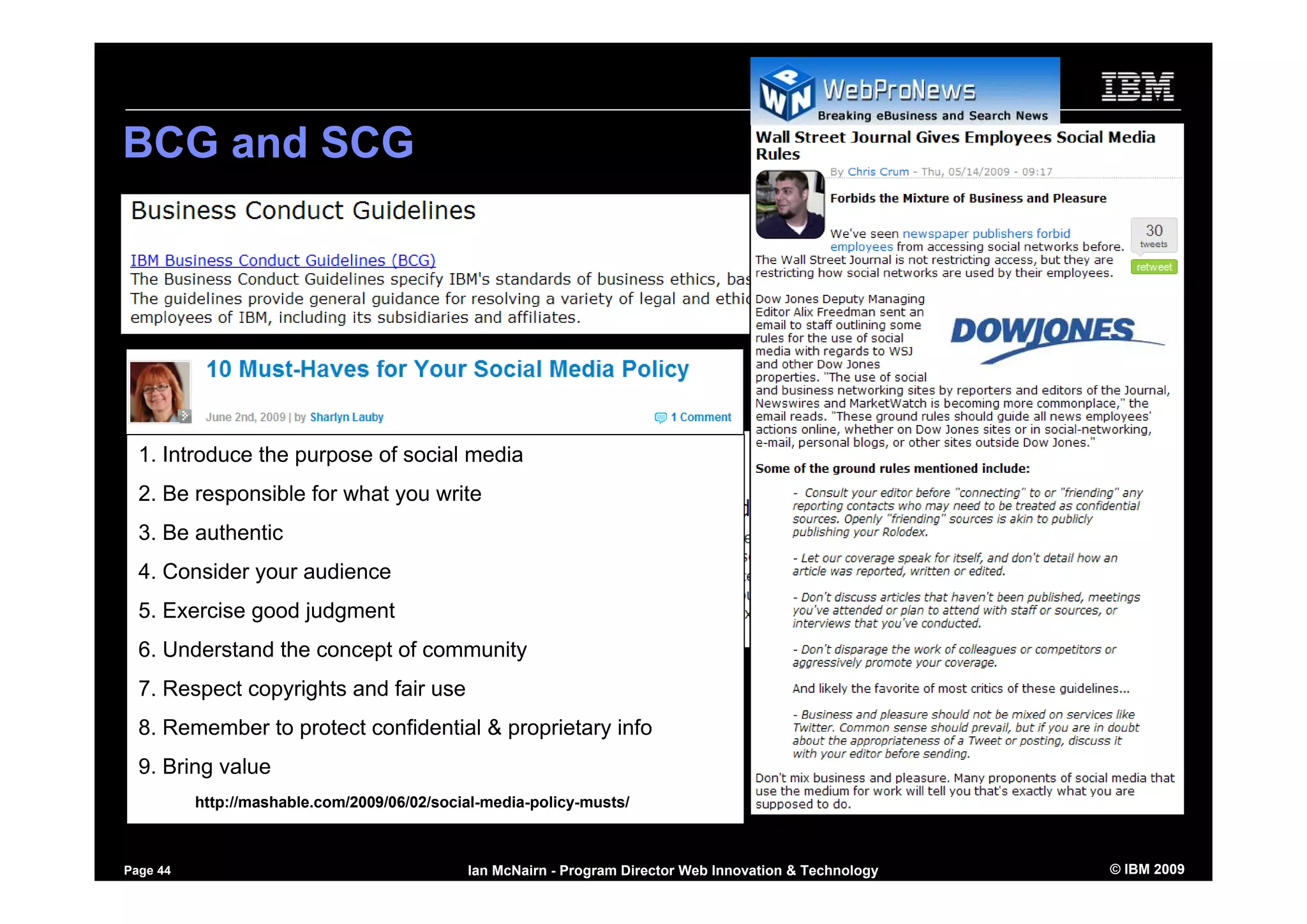 Using Social Software to Market yourself - inside and outside the firewall