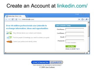 Create an Account at  linkedin.com / 