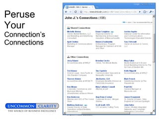 Peruse Your  Connection’s Connections 