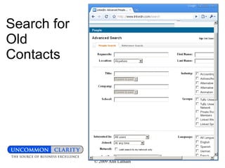 Search for Old Contacts 