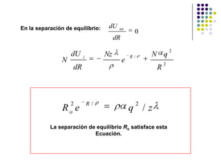 En la separación de equilibrio:La separación de equilibrio Ro satisface estaEcuación.
