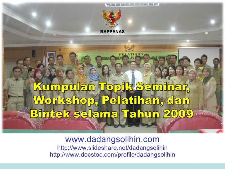 Kumpulan Topik Seminar, Workshop, Pelatihan, dan Bintek 