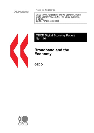 2009 06 Oecd Broadband And Economy